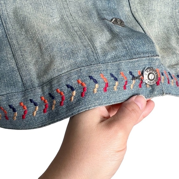 Cripple Creek Denim Aztec Southwest Studded Button Front Vest - Picture 5 of 10